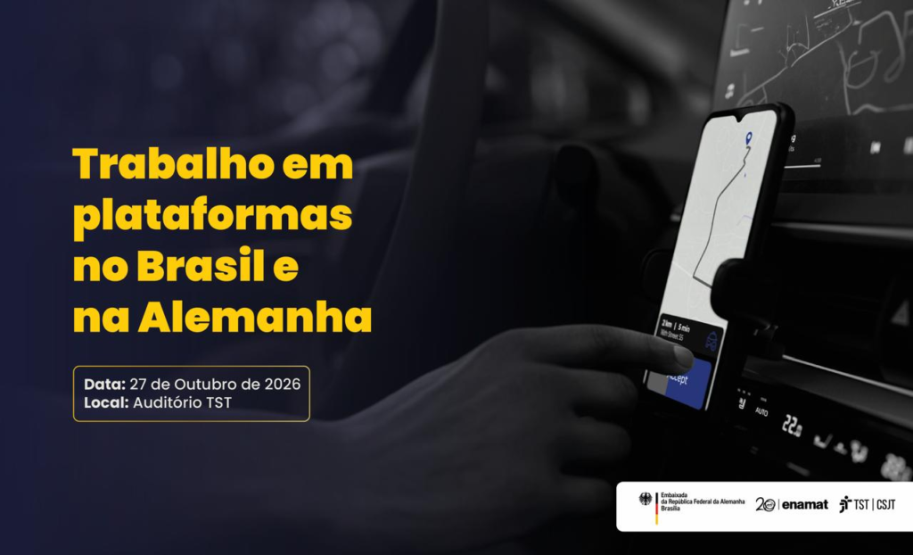Banner com imagem de fundo de trabalhador por aplicativo dentro do carro e informações do encontro