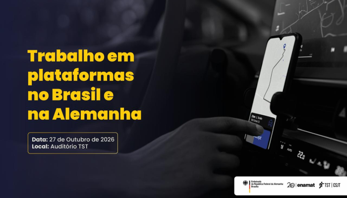 Banner com imagem de fundo de trabalhador por aplicativo dentro do carro e informações do encontro
